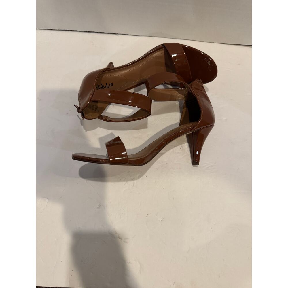 Style & Co. Womens Paycee patent Zipper Slip On Heels size 9.5 M nwob - Picture 5 of 6
